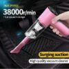 Powerful Pink Portable Vacuum Cleaner for Cars - Image 2