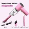 Powerful Pink Portable Vacuum Cleaner for Cars - Image 8