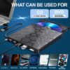 8-in-1 Ultra-Slim Portable External CD/DVD Drive