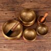 Retro Classic Brass Singing Bowl with Six Character Mantra Scripture - Yoga Meditation Feng Shui Ornament, Six Character Mantra Scripture, Praising Bowl, Perfect for Room Decor - 图片 2