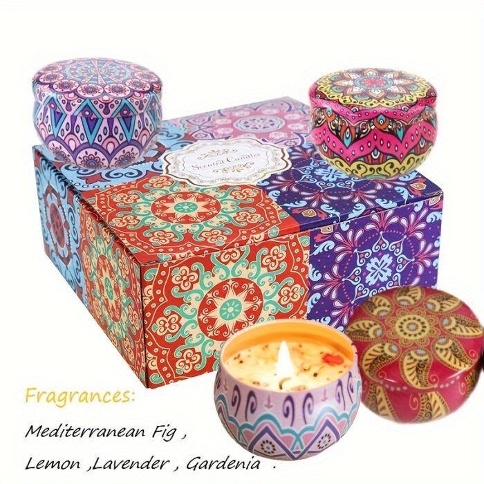Scented Candles Gift Set, 8% Essential Oil, 4pcs Aromatherapy Candle, Relax Gifts for Women, 120H Burning, Candles for Home Scented, Ideal for Birthday, Christmas, Thanksgiving, Mother's Day - 图片 14