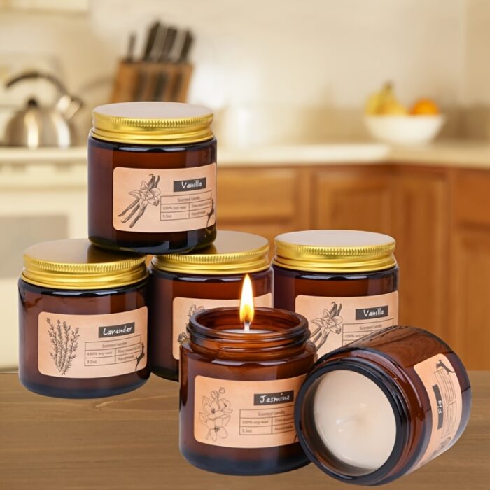6pcs Aromatherapy Scented Candles for Home Natural Decorative Soy Candles In Glass Jars Portable Travel Candles Yoga Mother's Day Valentine's Day Birthday Gift for Father's Day - 图片 2