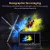 Upgraded 3D Holographic Fan Projector - 16.1" Portable Advertising Display with 700 Video Libraries, 224 LED Lights, 1.2" Thin Design, USB Charging & Astronaut Skateboard Space Theme for Commercial Facade Signs, Parties, Easter, Holographic Decor - 图片 11