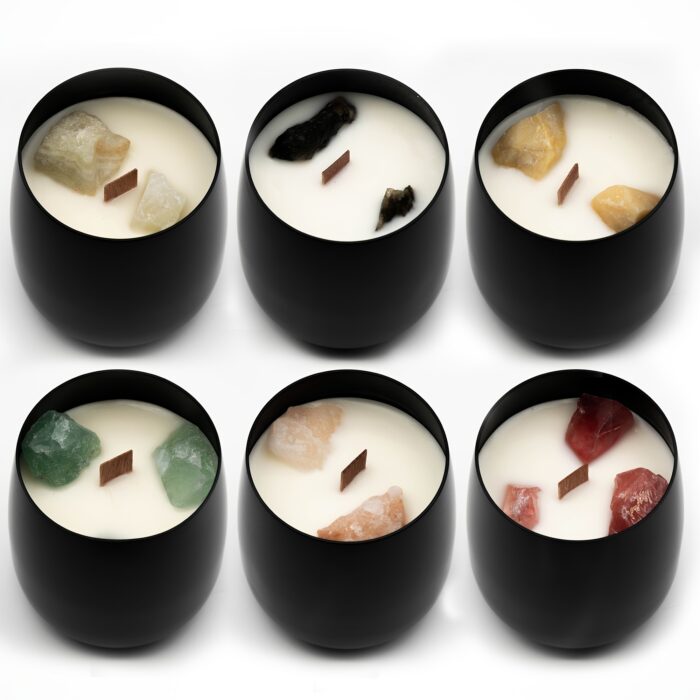 Gift Set of 12, Aromatherapy Candle Set of 6 + Silicone Pads of 6, Safe, Healthy, Risk-free, Crystal Candle Gift Set for Men and Women, Total 60 Ounces Soybean Candle Gifts for Girlfriend, Wife, Sister, Mother, Nurse, Employee's Perfect Gift, Christmas Gift, Thanksgiving Gift, Mother's Day Gift - 图片 5