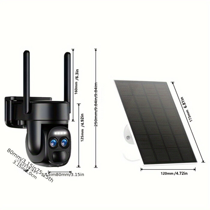 Hawkray [10x Zoom] 360-degree Low-power Cctv Solar Panel Battery 2K FHD WiFi Camrea With Spotlight Alarm, Motion Detection, Color Night Vision, Two-way Audio - 图片 11