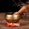 Retro Classic Brass Singing Bowl with Six Character Mantra Scripture - Yoga Meditation Feng Shui Ornament, Six Character Mantra Scripture, Praising Bowl, Perfect for Room Decor - 图片 8