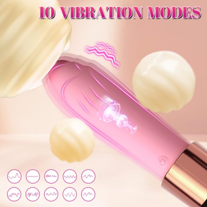1pc Brush Vibrator Wand Magic Female Sex Toy, Silicone Mini Vibrator Adult Sex Toy for Nipple G-spot Clitoris Massager with 10 Vibration Modes, Detachable Makeup Brush Sex Tool for Women Couples - 图片 12