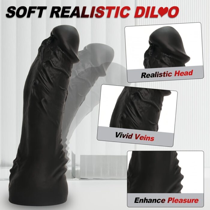 1pc Strap On Harness Dildos Female Sex Toys, Detachable Liquid Silicone Dildos Adult Sex Toy for Vagina G Spot Anal Stimulation, Elastic Adjustable Waist Realistic Penis for Women Lesbian Couples Sex Fun Game - 图片 10