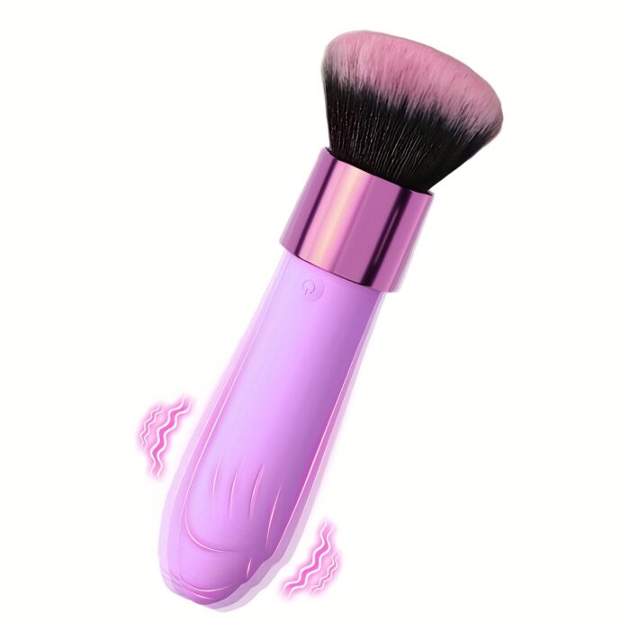 1pc Brush Vibrator Wand Magic Female Sex Toy, Silicone Mini Vibrator Adult Sex Toy for Nipple G-spot Clitoris Massager with 10 Vibration Modes, Detachable Makeup Brush Sex Tool for Women Couples - 图片 11