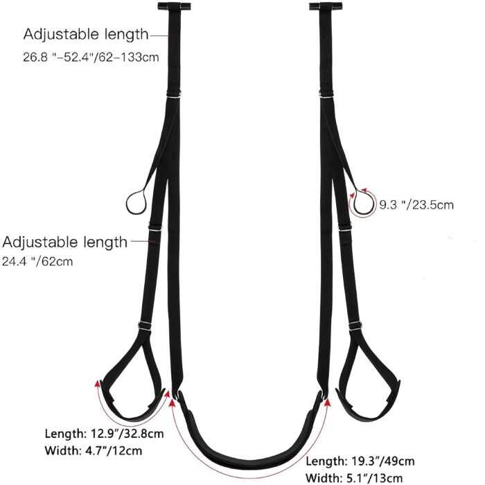 Sex Swing Furniture Bedroom SM Restraint Kit Adult Items Door Strap Game Sex Toys Bondage Equipment Accessories Auxiliary Items Couple Wrist And Ankle Thigh Straps Rope Knotting Tools - 图片 5