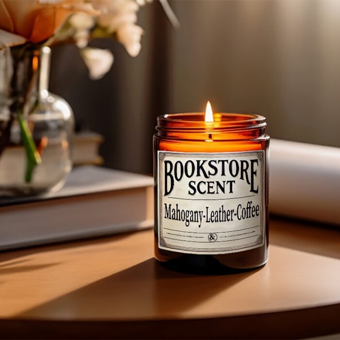 Bookstore Scent Aroma Candle | Single-Wick | Soy Wax | Long-Lasting Scent | Home Decor | Valentine's Day - 图片 6