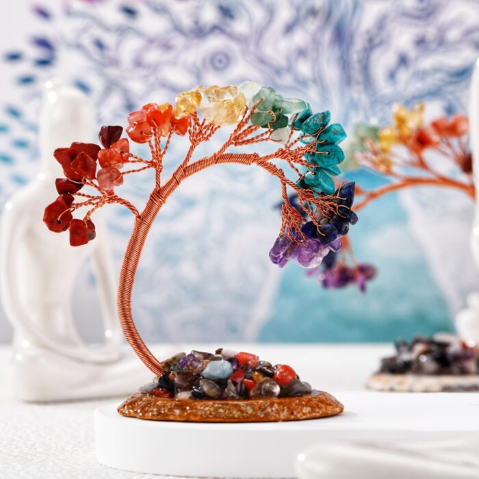 [Magic Crystal] 2pcs Crystal Tree Of Life with Agate Base - Good Luck Money Tree, Gift, Beauty, Decorative Article, Home Decoration, Decor for Good Luck Wealth & Prosperity - 图片 10