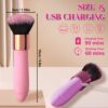 1pc Brush Vibrator Wand Magic Female Sex Toy, Silicone Mini Vibrator Adult Sex Toy for Nipple G-spot Clitoris Massager with 10 Vibration Modes, Detachable Makeup Brush Sex Tool for Women Couples - 图片 10