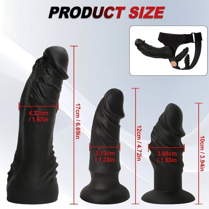 1pc Strap On Harness Dildos Female Sex Toys, Detachable Liquid Silicone Dildos Adult Sex Toy for Vagina G Spot Anal Stimulation, Elastic Adjustable Waist Realistic Penis for Women Lesbian Couples Sex Fun Game - 图片 8