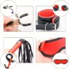 13 PCS Extreme Bondage Set] 13 PCS SM Bondage Set, Sex Toys, Extreme Sex, BDSM Bondage Sex Set, Couples Erotic Toys, SM Sex Toys with Handcuffs, Ankle Mask, for Beginners and SM Enthusiasts (Black and red) - Image 3