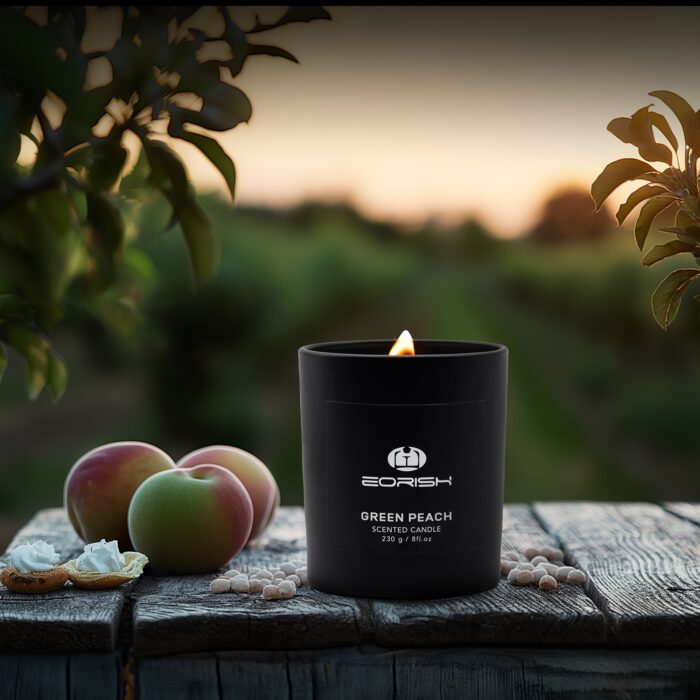 [Scented Soy Candle] E Orchish Scented Soy Candle | Jasmine, Tea, Lavender, Berry, Cherry, Zen Tea, Peach Fragrances - Round Black Jar with Golden Accents, Ideal for Parties, Weddings, Anniversaries, Holidays, Home Decor - 图片 10