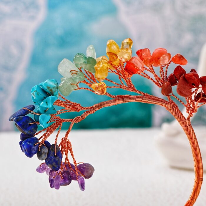 [Magic Crystal] 2pcs Crystal Tree Of Life with Agate Base - Good Luck Money Tree, Gift, Beauty, Decorative Article, Home Decoration, Decor for Good Luck Wealth & Prosperity - 图片 8