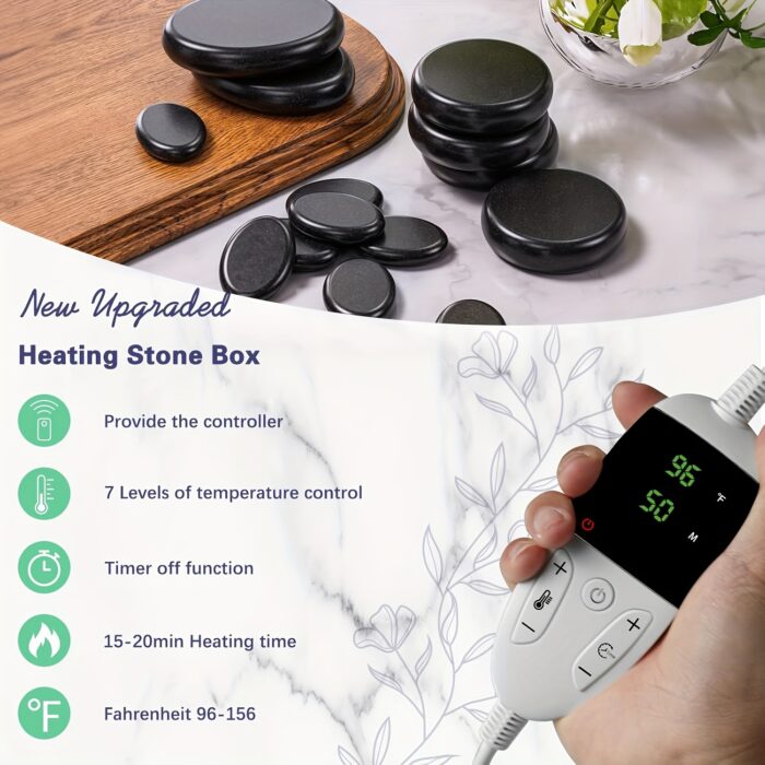 [Temperature Adjustment] Hot Stones Massage Set | 10pcs | Temperature Adjustment | Professional Massage Tool for Spa - 图片 5