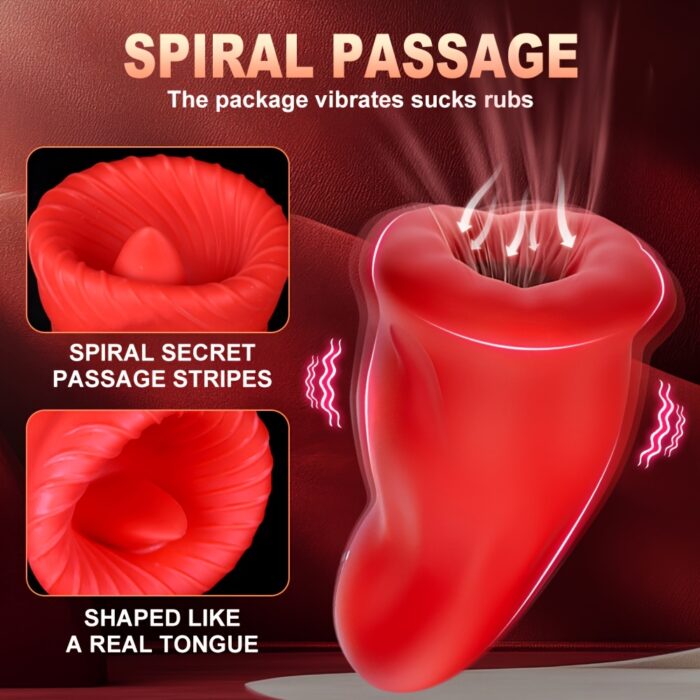 [Realistic Masturbators] 1pc Realistic Pocket Pussy Penis Training Masturbators | Liquid Silicone, 3 Sucking & 9 Vibrating Modes, 360° Wrapping Sucking Vibrator - 图片 5