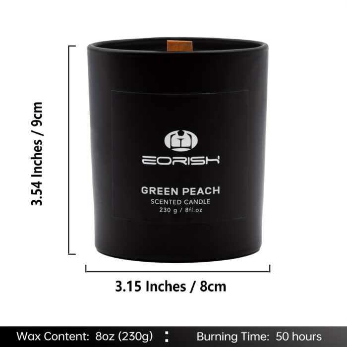 [Scented Soy Candle] E Orchish Scented Soy Candle | Jasmine, Tea, Lavender, Berry, Cherry, Zen Tea, Peach Fragrances - Round Black Jar with Golden Accents, Ideal for Parties, Weddings, Anniversaries, Holidays, Home Decor - 图片 9