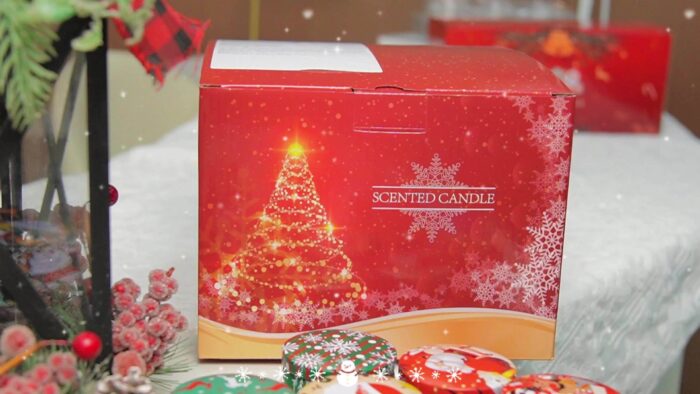 1 Box Of 16pcs 6*4cm [2.4*1.6in] 2.5oz*16 Christmas Pattern Canned Scented Plant Essential Oil Soybean Wax Scented Candle - Soybean Wax, Versatile, This Scented Candle Is Ideal For Gift Sets, Holidays And Festivals, And Home Improvement - 图片 3