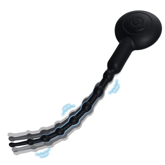 1pc Vibrating Urethral Sounds Penis Plug Male Sex Toys, Penis Dilators Male Masturbation For Penis Stimulation With 10 Vibration Modes, Flexible Silicone Urethral Plug Beads With 8 Gradually Increase Beads Sex Toy For Men - 图片 4
