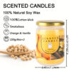 Pack of 2 Orange & Vanilla Blossom Odor Elimination Scented Candles Gift Set for Women, Soy Wax Candles for Home - Image 4