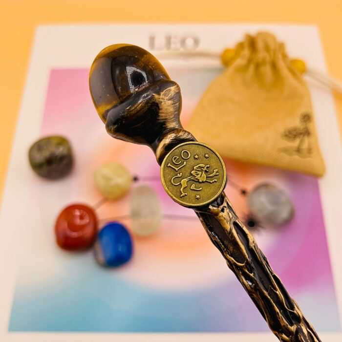 [Magic Crystal] Zodiac Crystal Magic Wand And Zodiac Crystal Stones Set - Cosplay, Magic Props - Jewelry, Gemstone Collection, Gift for Men & Women - Festival Ornament, Holiday Decor, Christmas, Halloween, Easter, New Year, Valentine's Day - 图片 14