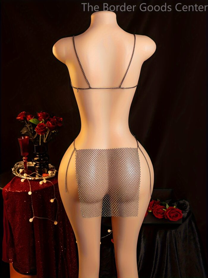 Sexy Lingerie, Sparkling Diamond Dress, Bed Passion Robe, Woman'S Temptation Dress - 图片 2