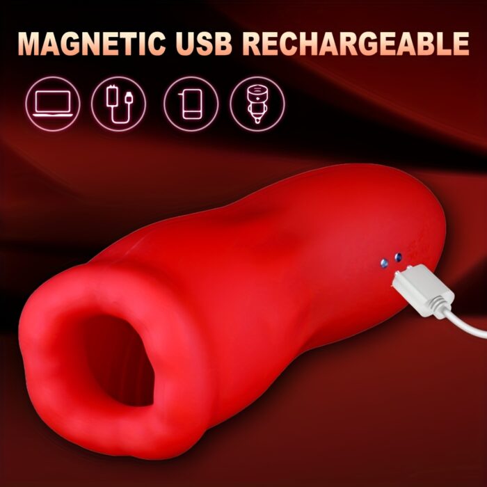 [Realistic Masturbators] 1pc Realistic Pocket Pussy Penis Training Masturbators | Liquid Silicone, 3 Sucking & 9 Vibrating Modes, 360° Wrapping Sucking Vibrator - 图片 3