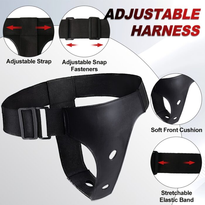 1pc Strap On Harness Dildos Female Sex Toys, Detachable Liquid Silicone Dildos Adult Sex Toy for Vagina G Spot Anal Stimulation, Elastic Adjustable Waist Realistic Penis for Women Lesbian Couples Sex Fun Game - 图片 4
