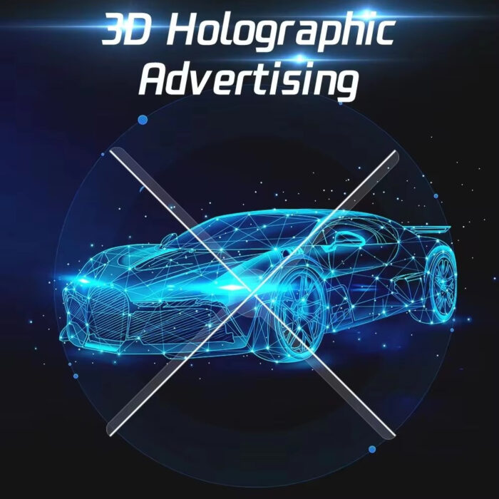 Upgraded 3D Holographic Fan Projector - 16.1" Portable Advertising Display with 700 Video Libraries, 224 LED Lights, 1.2" Thin Design, USB Charging & Astronaut Skateboard Space Theme for Commercial Facade Signs, Parties, Easter, Holographic Decor - 图片 6