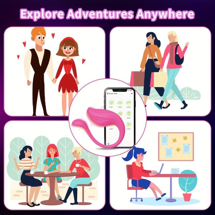Long Distance Vibrator Wearable Panty APP Remote Control Vibrators Adult Sex Toys for Women Couples, Clitoral Mini Egg Bullet Butterfly Vibrator, G Spot Stimulator Female Sex Toys - 图片 7