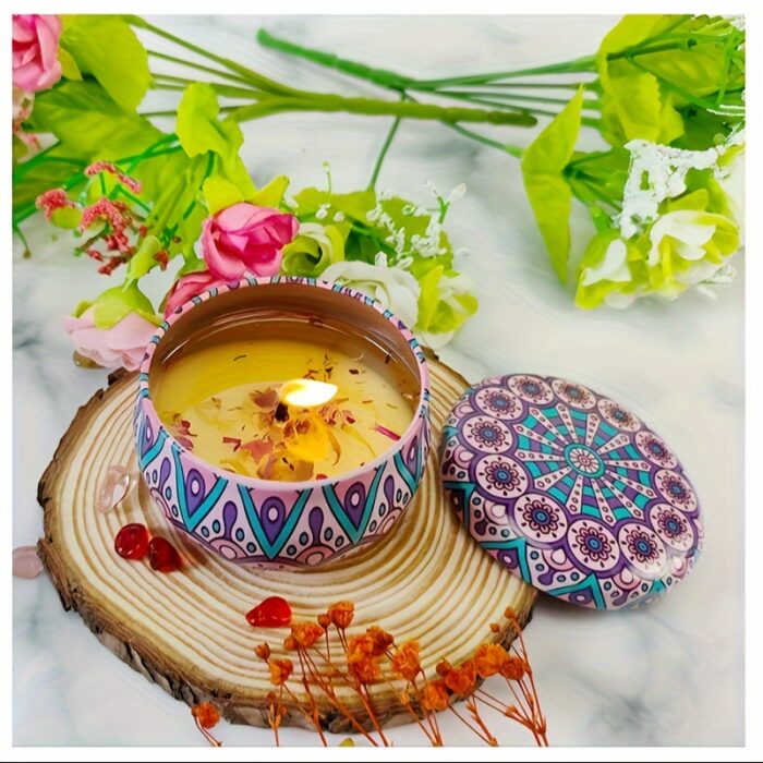 Scented Candles Gift Set, 8% Essential Oil, 4pcs Aromatherapy Candle, Relax Gifts for Women, 120H Burning, Candles for Home Scented, Ideal for Birthday, Christmas, Thanksgiving, Mother's Day - 图片 5