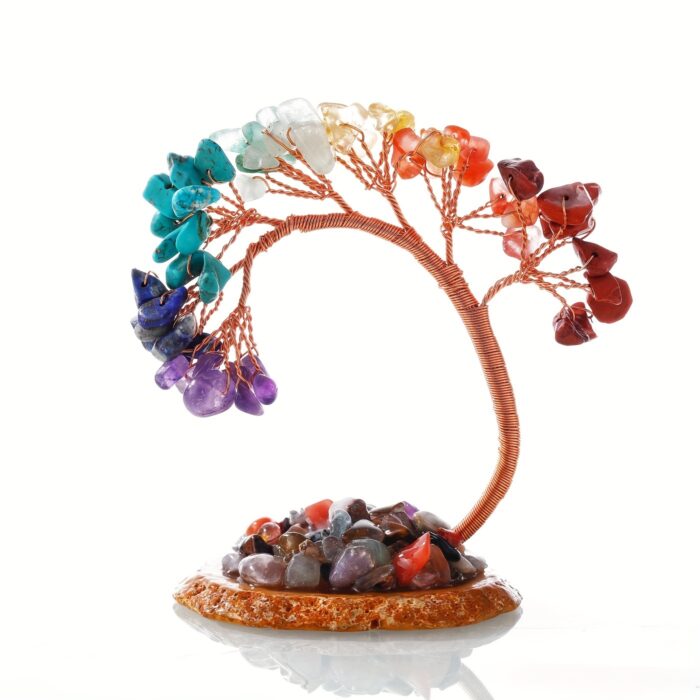 [Magic Crystal] 2pcs Crystal Tree Of Life with Agate Base - Good Luck Money Tree, Gift, Beauty, Decorative Article, Home Decoration, Decor for Good Luck Wealth & Prosperity - 图片 4