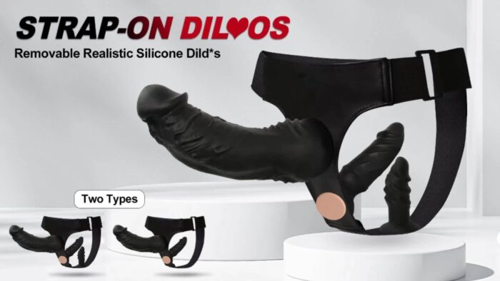 1pc Strap On Harness Dildos Female Sex Toys, Detachable Liquid Silicone Dildos Adult Sex Toy for Vagina G Spot Anal Stimulation, Elastic Adjustable Waist Realistic Penis for Women Lesbian Couples Sex Fun Game - 图片 2