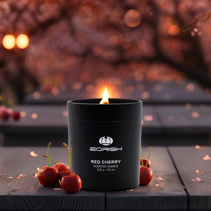 [Scented Soy Candle] E Orchish Scented Soy Candle | Jasmine, Tea, Lavender, Berry, Cherry, Zen Tea, Peach Fragrances - Round Black Jar with Golden Accents, Ideal for Parties, Weddings, Anniversaries, Holidays, Home Decor - 图片 7