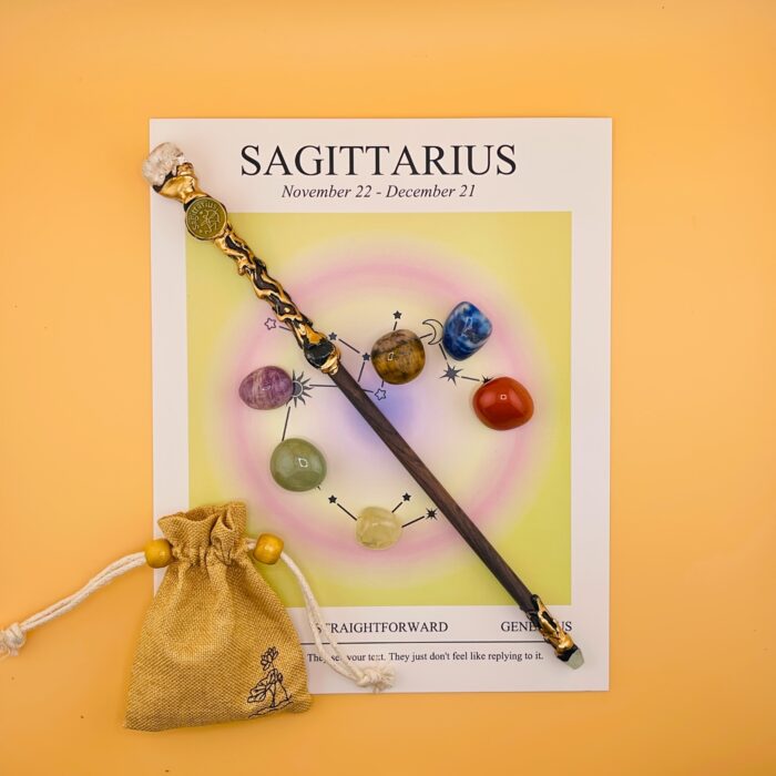 [Magic Crystal] Zodiac Crystal Magic Wand And Zodiac Crystal Stones Set - Cosplay, Magic Props - Jewelry, Gemstone Collection, Gift for Men & Women - Festival Ornament, Holiday Decor, Christmas, Halloween, Easter, New Year, Valentine's Day - 图片 6