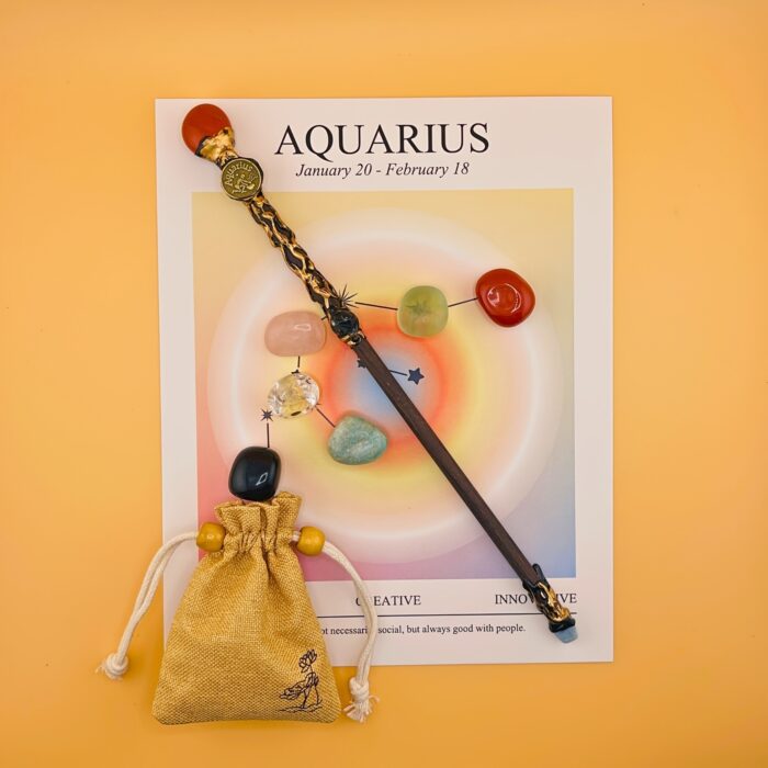 [Magic Crystal] Zodiac Crystal Magic Wand And Zodiac Crystal Stones Set - Cosplay, Magic Props - Jewelry, Gemstone Collection, Gift for Men & Women - Festival Ornament, Holiday Decor, Christmas, Halloween, Easter, New Year, Valentine's Day - 图片 4