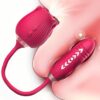 Rose Sex Toy Dildo Vibrator: 3-in-1 Rose Sex Stimulator for Women with 10 Sucking & Thrusting Dildo G-Spot Vibrators - Adult Sex Toys for Couples - Image 2