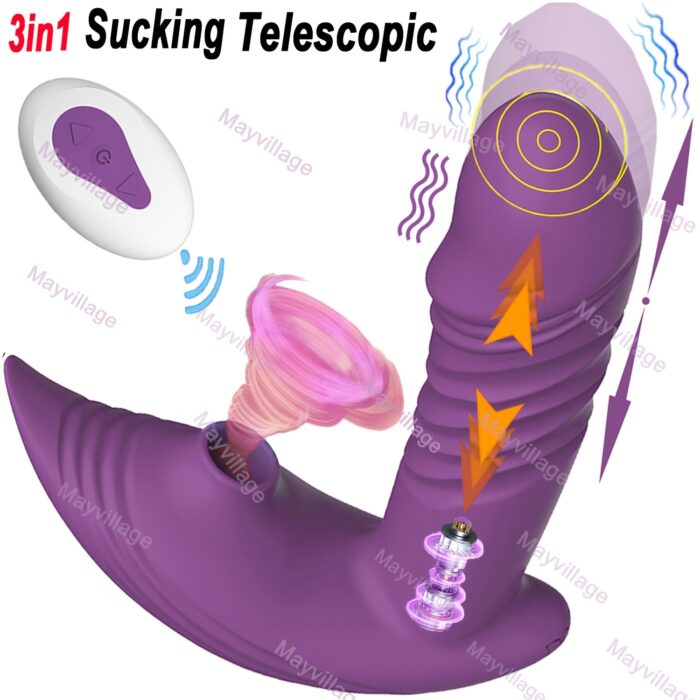 [9 Modes Sucking Vibrator] 9 Vibrating Sucker 9 Thrusting Dildo Modes Clitoral G Spot Vibrators - Sucking Stimulation Vibrator for Women - Adult Sex Toy for Woman Female Couples - 图片 12