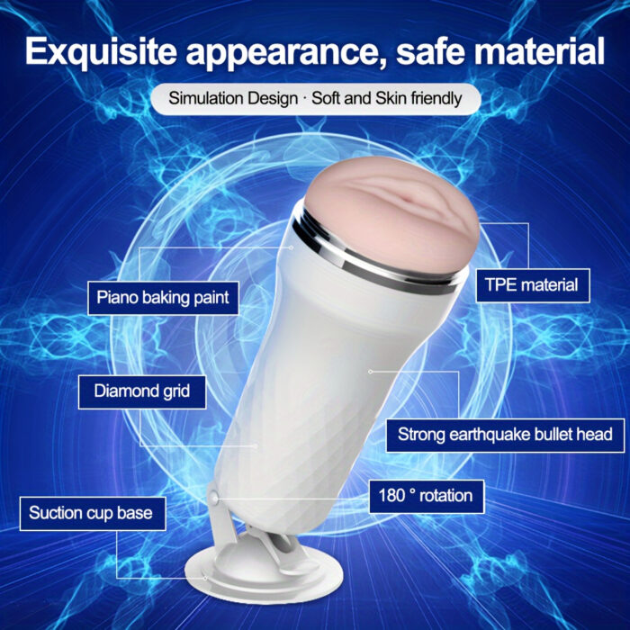Male Toy Penis Trainer Male Suction Cup Masturbation Cup No Need to Wear A Condom No Need to Hold Silicone 1pc Adult Products - 图片 11