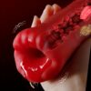 1pc Male Vibrating Oral Masturbation Cup, 10 Frequencies with Tongue Licking Mouth and Tight Soft Vagina, Strong Clamping Suction, 5D Vagina and Deep Throat Love, Lipstick Mouth Fun, Male Toys, Penis Trainer Exerciser, Airplane Cup - 图片 11