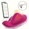 1pc Thong Wearable Vibrator Female Adult Sex Toy Butterfly Vibrator Rose Sex Toy Female Mini Panty Vibrator APP Control Stimulator Adult Toy with 9 Vibration Modes - Image 9