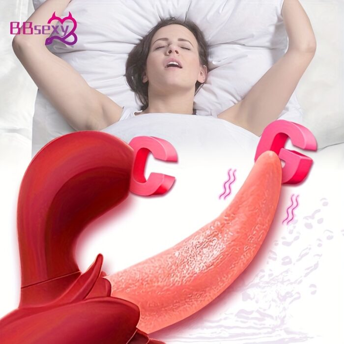 1pc 2 In 1 Lick Suck Vibrators For Women Licking Tongue Clitoris Stimulator G Spot Massager Vagina Sucking Female Pleasure Sex Toys.. - 图片 2