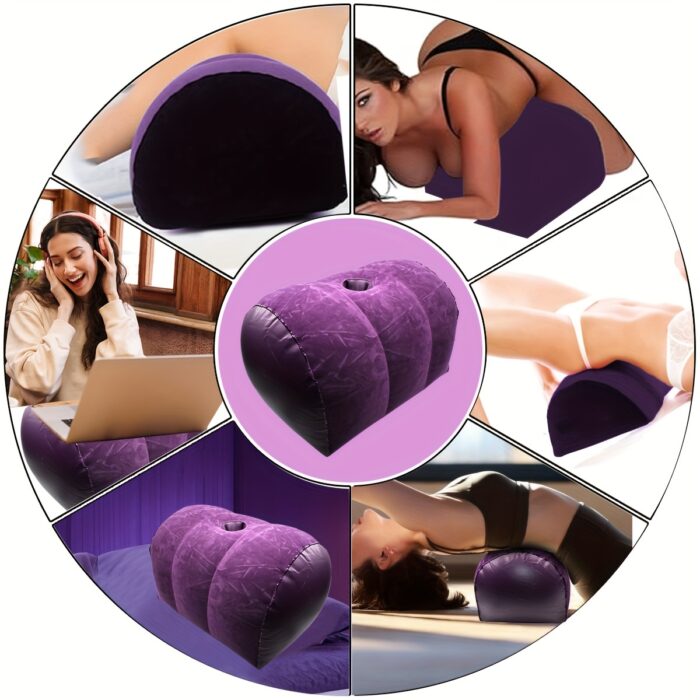 [PilloCowuples Sex ] U Shape Sex Pillow for Couples - Sex Swing, Posture Pillow with Pump, Vibrator Dildo Mount - 图片 9