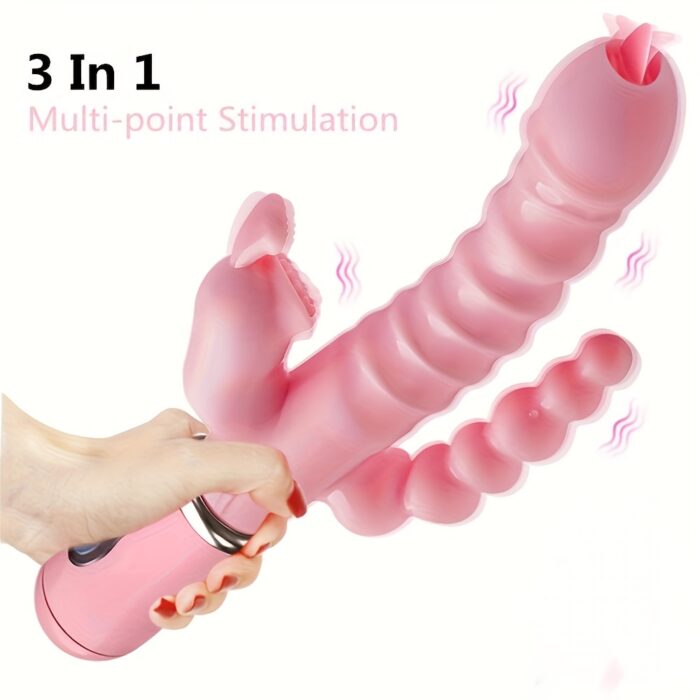 1pc Vibrating Stick Massager 3in 1 G-spot vibrator with 12 different vibration modes, adult toy simulating penis sex toys suitable for female couples - 图片 9