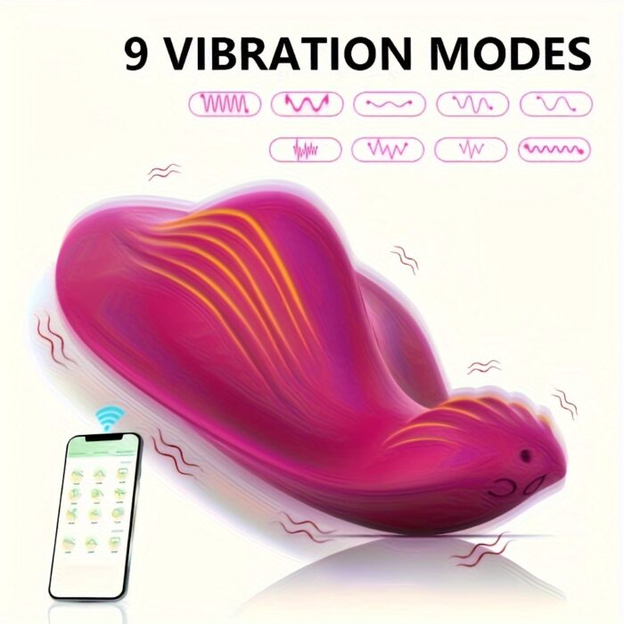1pc Thong Wearable Vibrator Female Adult Sex Toy Butterfly Vibrator Rose Sex Toy Female Mini Panty Vibrator APP Control Stimulator Adult Toy with 9 Vibration Modes - 图片 8