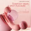 FemaleToys Snail Shape Design The Length Of The Body Can Be Adjusted At Will 10 Frequency Vibrations Internal And External Double-layer Vibration Impact Ergonomic Design G-spot Vibrator Liquid Silicone Material - 图片 9