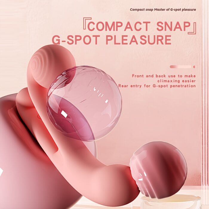 FemaleToys Snail Shape Design The Length Of The Body Can Be Adjusted At Will 10 Frequency Vibrations Internal And External Double-layer Vibration Impact Ergonomic Design G-spot Vibrator Liquid Silicone Material - 图片 9